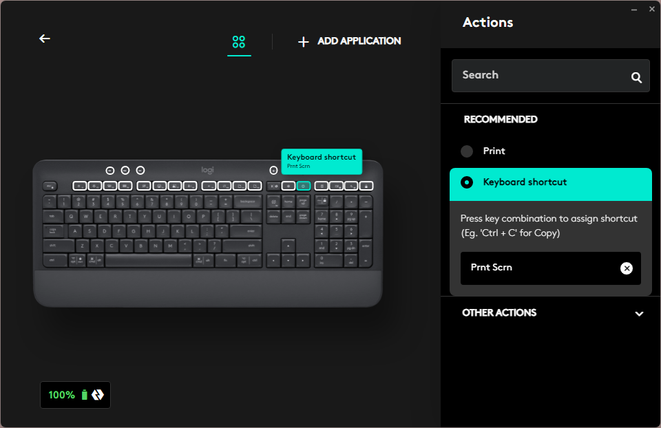 Print deals screen keyboard