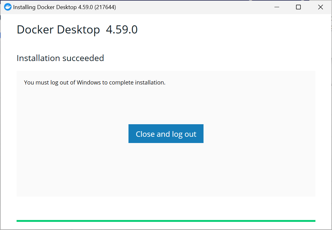 Docker Desktop installation step 3