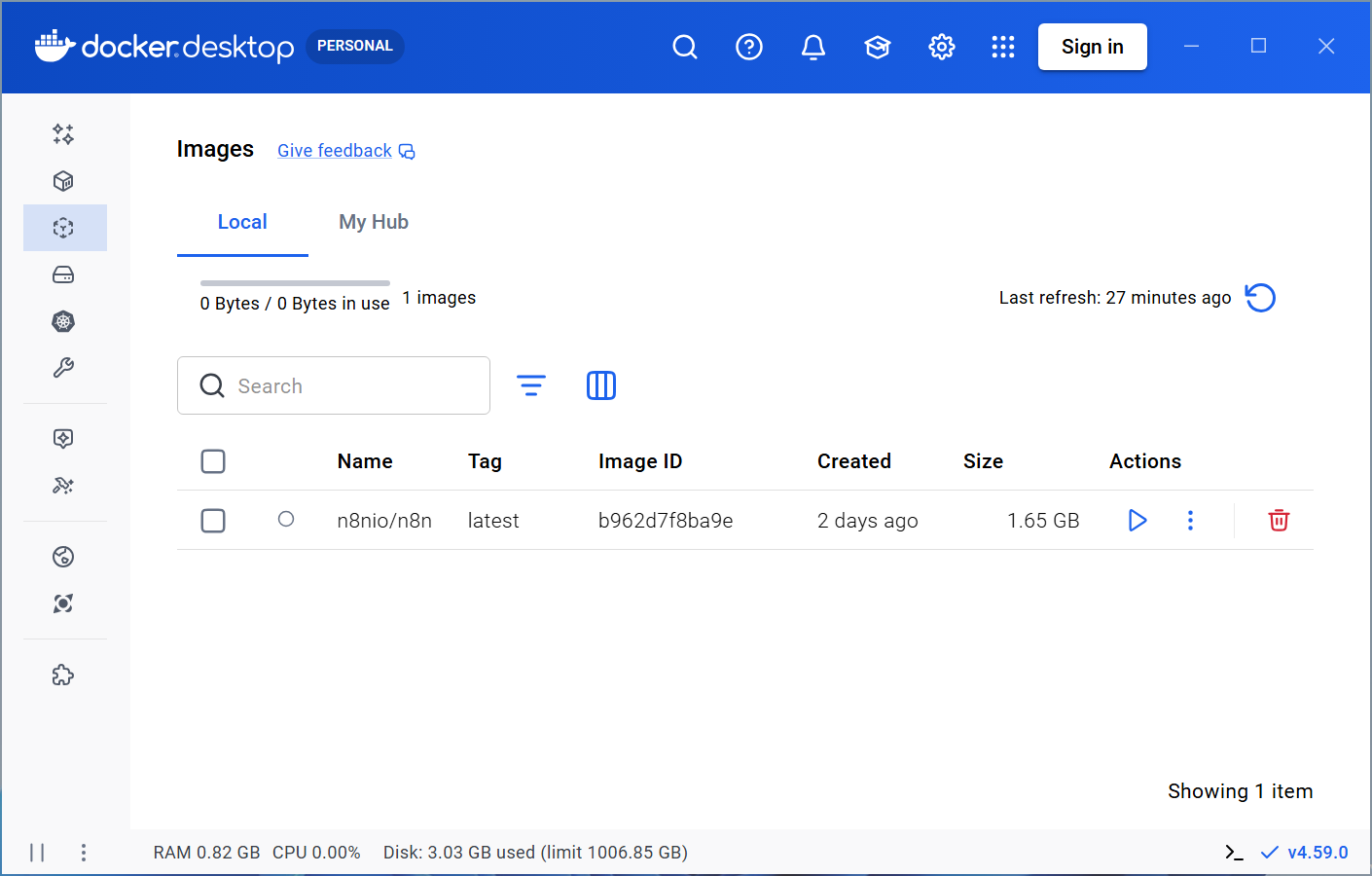 Docker container step 6